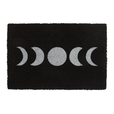 Schwarze Mondphasen-Fußmatte