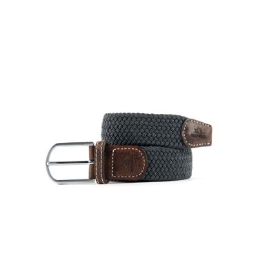 Elastic braided belt Flannel gray