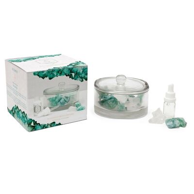 Diffusore di olio di cristallo di fluorite verde da 400 g