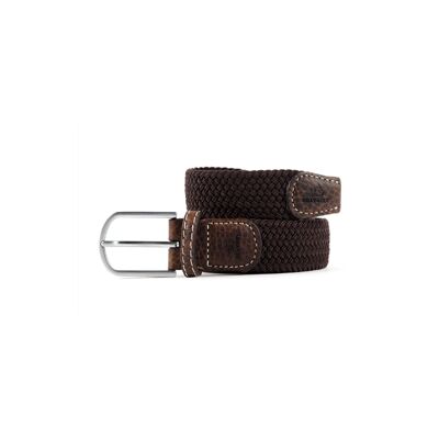 Cintura intrecciata elastica marrone foglia
