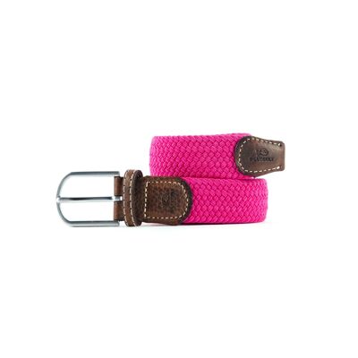 Elastic braided belt Fuchsia pink