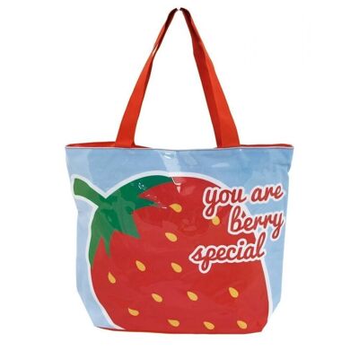 Bolsa Fresas charol 50x38