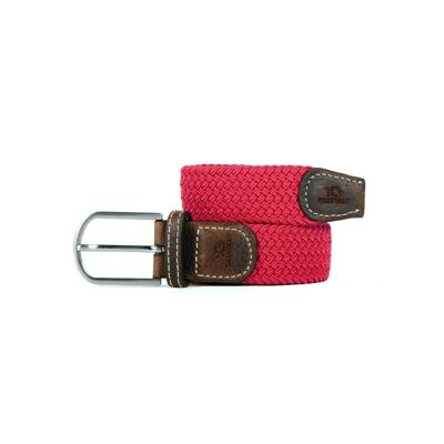 Cinturón trenzado rojo sandía