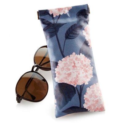 Funda gafas Flores símil piel 18x9