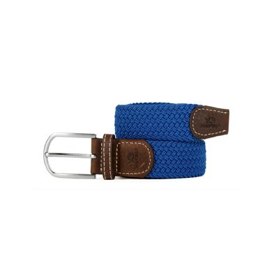 Cinturón trenzado azul azur