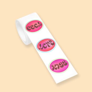 STICKERS ON A ROLL - Meaningful Words - PET Material 1