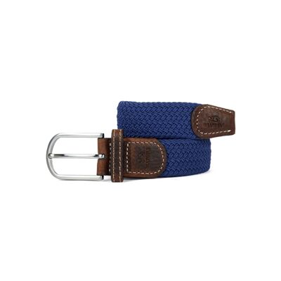 Elastic braided belt Cobalt blue