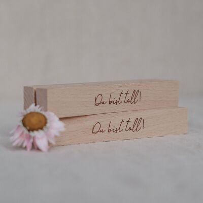 Card and flower holder set of 2 - 12 cm You are great (PU = 6 sets)