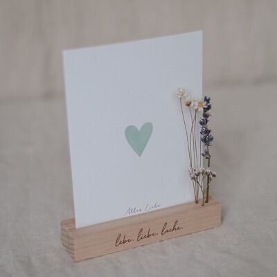 Lot de 2 porte-cartes et porte-fleurs - 12 cm Live love laugh (VE= 6 sets)