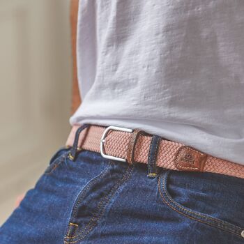 Ceinture tressée Rose Velouté 2