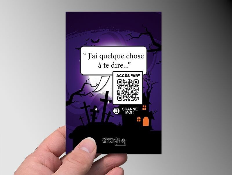 Tarjeta de Halloween en realidad aumentada “AR” (modelo 2)