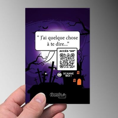 Tarjeta de Halloween en realidad aumentada “AR” (modelo 2)