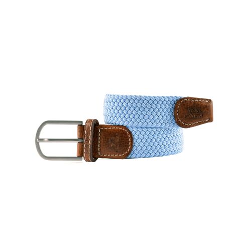 Ceinture tressée élastique Brise bleu