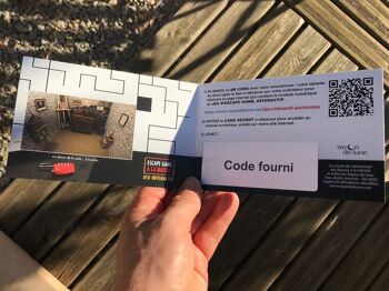 Carte double de jeu d'escape Game interactif 2