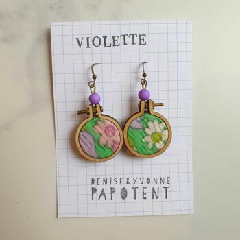 Boucles d'oreilles Violette 3