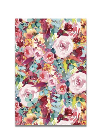 CARTE DOUBLE AQUARELLE FLORAL