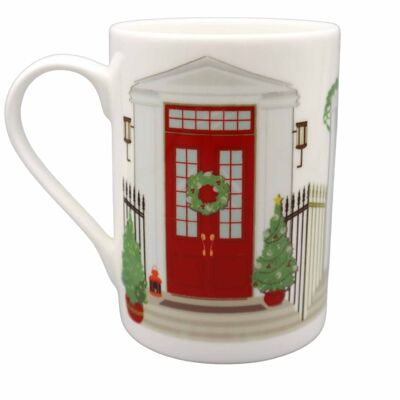 Tasse de Noël à trois portes vers le bas de 250 ml