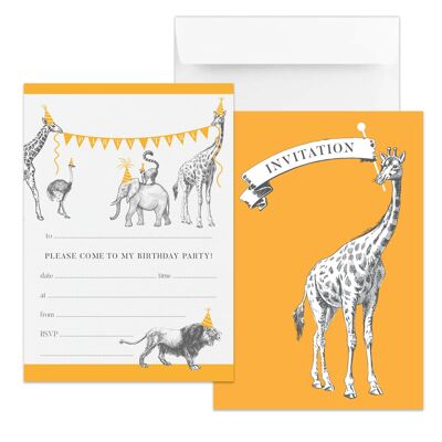 Animal Parade Party Invitations