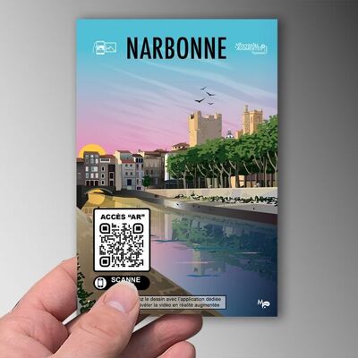 Map of Narbonne in augmented reality "AR" (model Illustr 1)