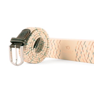 Braided waxed cotton belt - Kara