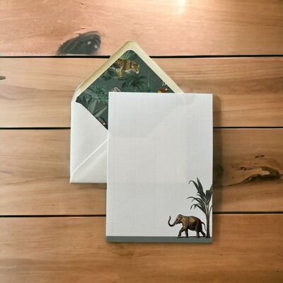 Compendio de papel de escritura El elefante apresurado de la colección de animales de Darwin