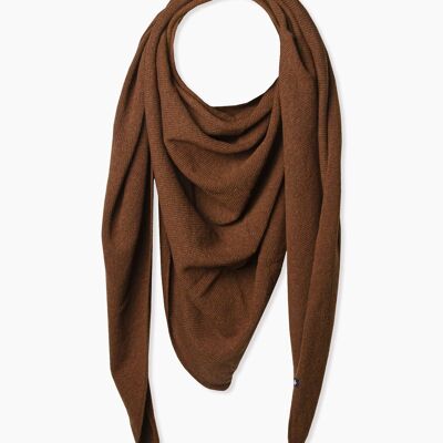 Zoe Triangle Scarf Dark Brown