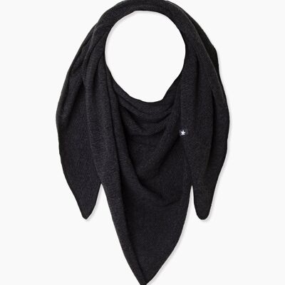 Maya Triangle Scarf Black Gray