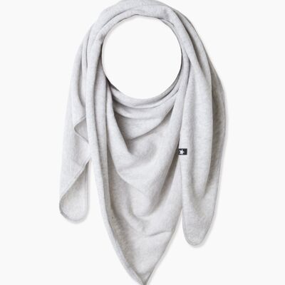 Maya Triangle Scarf Gray Cream White