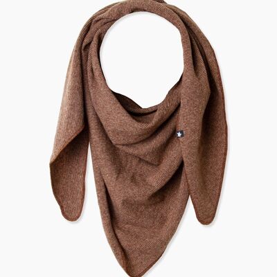 Maya Triangle Scarf Dark Brown Brown