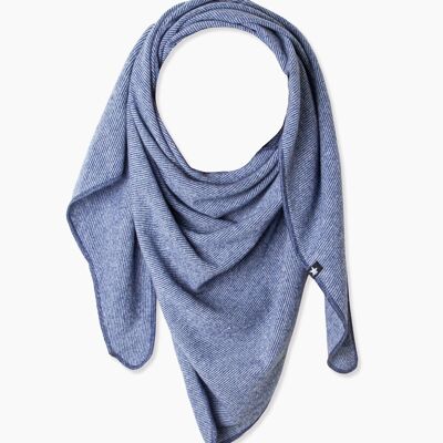 Maya Triangle Scarf Blue Cream White