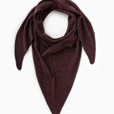 MAYA SCARF DARK GRAY RUST RED