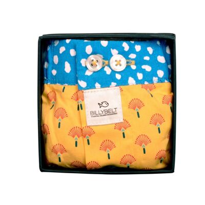 Boxer 100% cotone biologico Giallo pavone