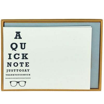 Eye Test Thank You Notecard Set