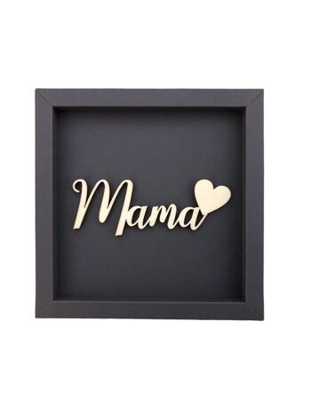 MAMA - carte illustrée en bois inscription naissance fête des mères 1