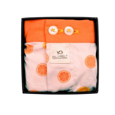 100% organic cotton boxer shorts Fruity orange