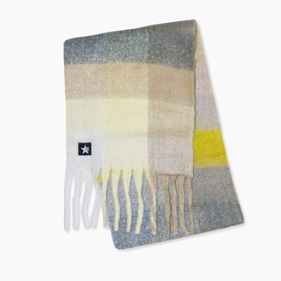 LIDJA SCARF GREY PLAID