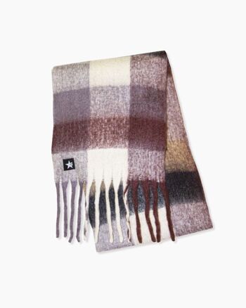 FOULARD LIDJA CARREAUX MARRON 4