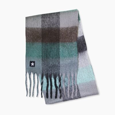SCIARPA LIDJA TURCHESE PLAID