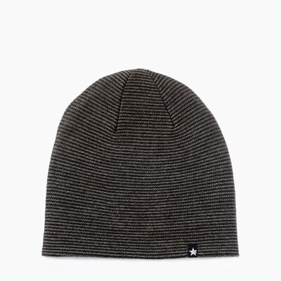 GORRO LINEA MARRÓN ANTRACITA