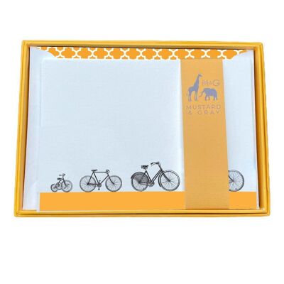 Bicycle Trail Family Notecard Set with Lined Envelopes