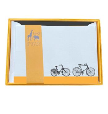 Ensemble de cartes de notes pour couple de pistes cyclables avec enveloppes doublées 1