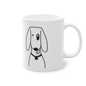 Tasse mignonne de chien Foxhund, blanc, 325 ml / 11 oz Tasse à café, tasse à thé pour enfants, enfants, tasse de chiots pour les amoureux des chiens, propriétaires de chiens 6