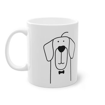 Tasse mignonne de chien Retriever, blanc, 325 ml / 11 oz Tasse à café, tasse à thé pour enfants, enfants, tasse de chiots pour les amoureux des chiens, propriétaires de chiens 5