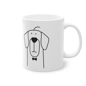 Tasse mignonne de chien Retriever, blanc, 325 ml / 11 oz Tasse à café, tasse à thé pour enfants, enfants, tasse de chiots pour les amoureux des chiens, propriétaires de chiens 6