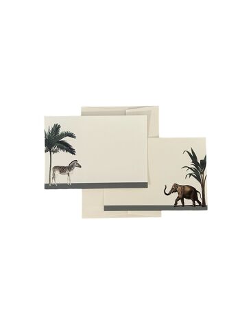 Ensemble de cartes pour notes « Hasty Elephant Placid Zebra » 2