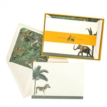 Ensemble de cartes pour notes « Hasty Elephant Placid Zebra » 3