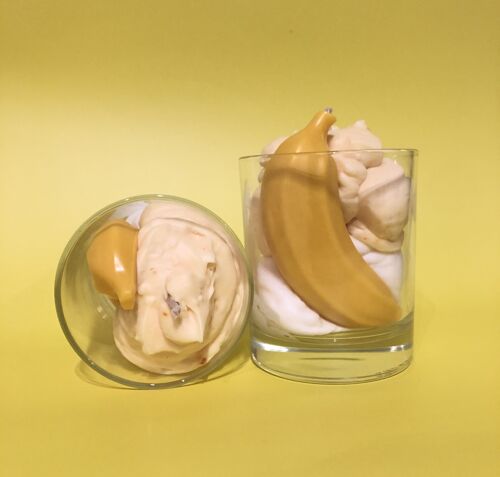 Bougie Parfumée Gourmande - Mousse à la banane