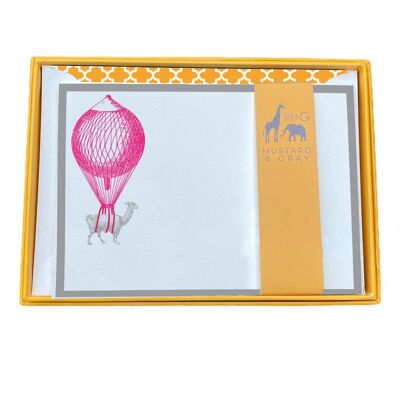 Alpaca High Life Notecard Set with Lined Envelopes