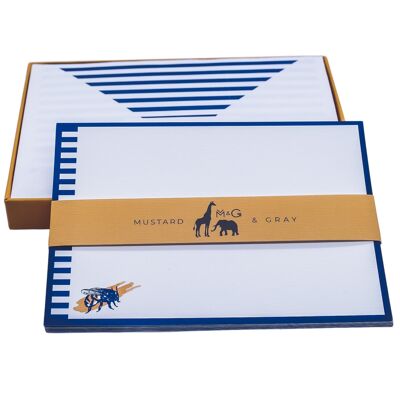 Notes d'un ensemble de cartes de notes Honey Bee avec enveloppes doublées