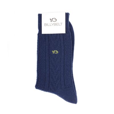 Socken mit Merinowolle Marineblau